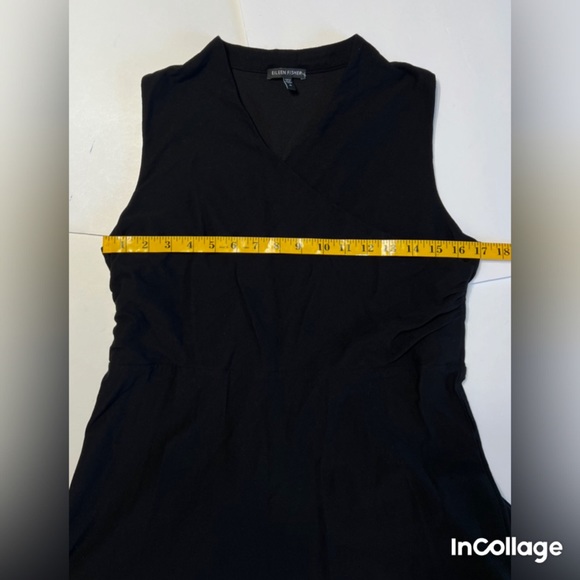 Eileen Fisher Cross Front Sleeveless Dress - Picture 10 of 11